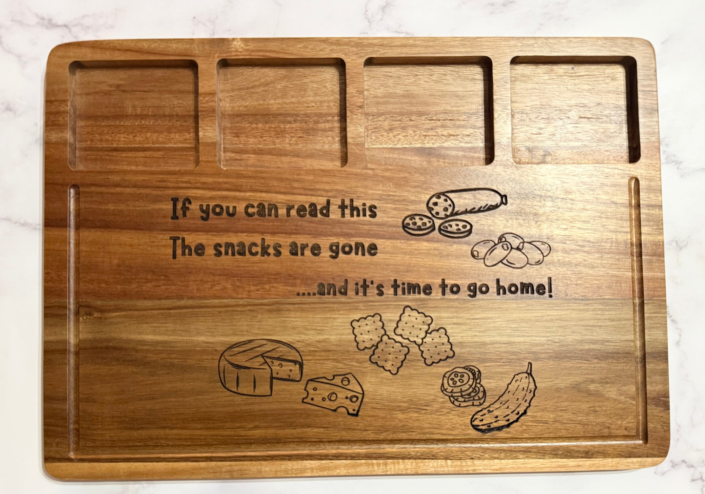 “If You Can Read This…”Engraved Bamboo Cutting Board