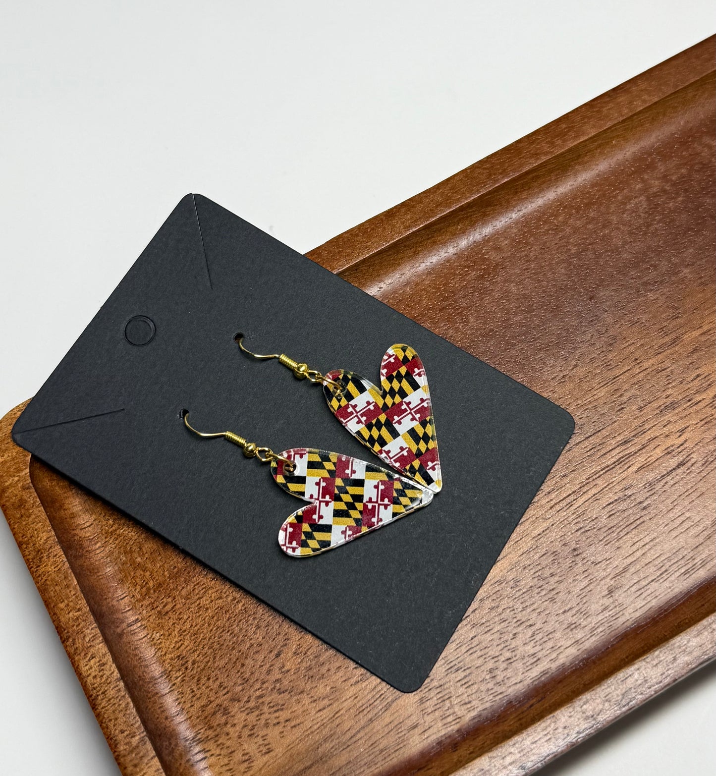 Maryland Flag Earrings- Laser Cut Acrylic
