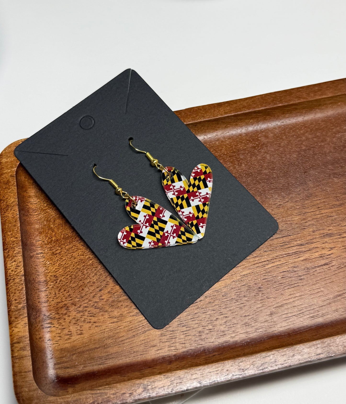 Maryland Flag Earrings- Laser Cut Acrylic
