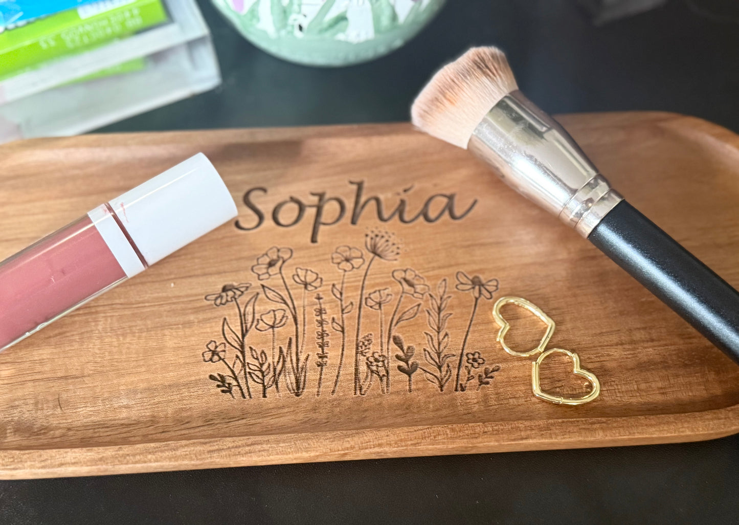 Rustic Jewelry Tray- Personalized Laser Engraved