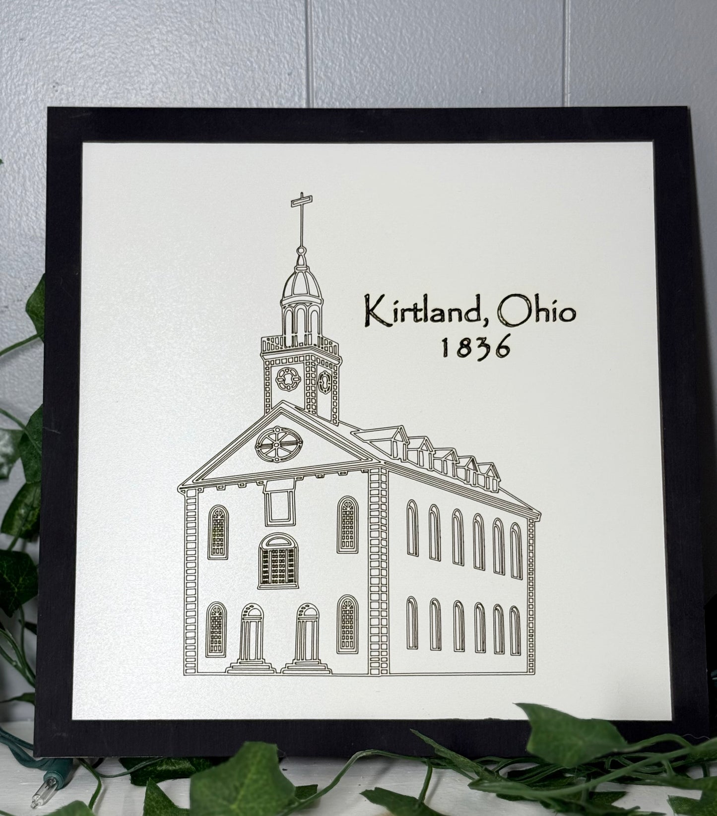 Historic Kirtland, Ohio Temple Sign LDS - Laser Engraved