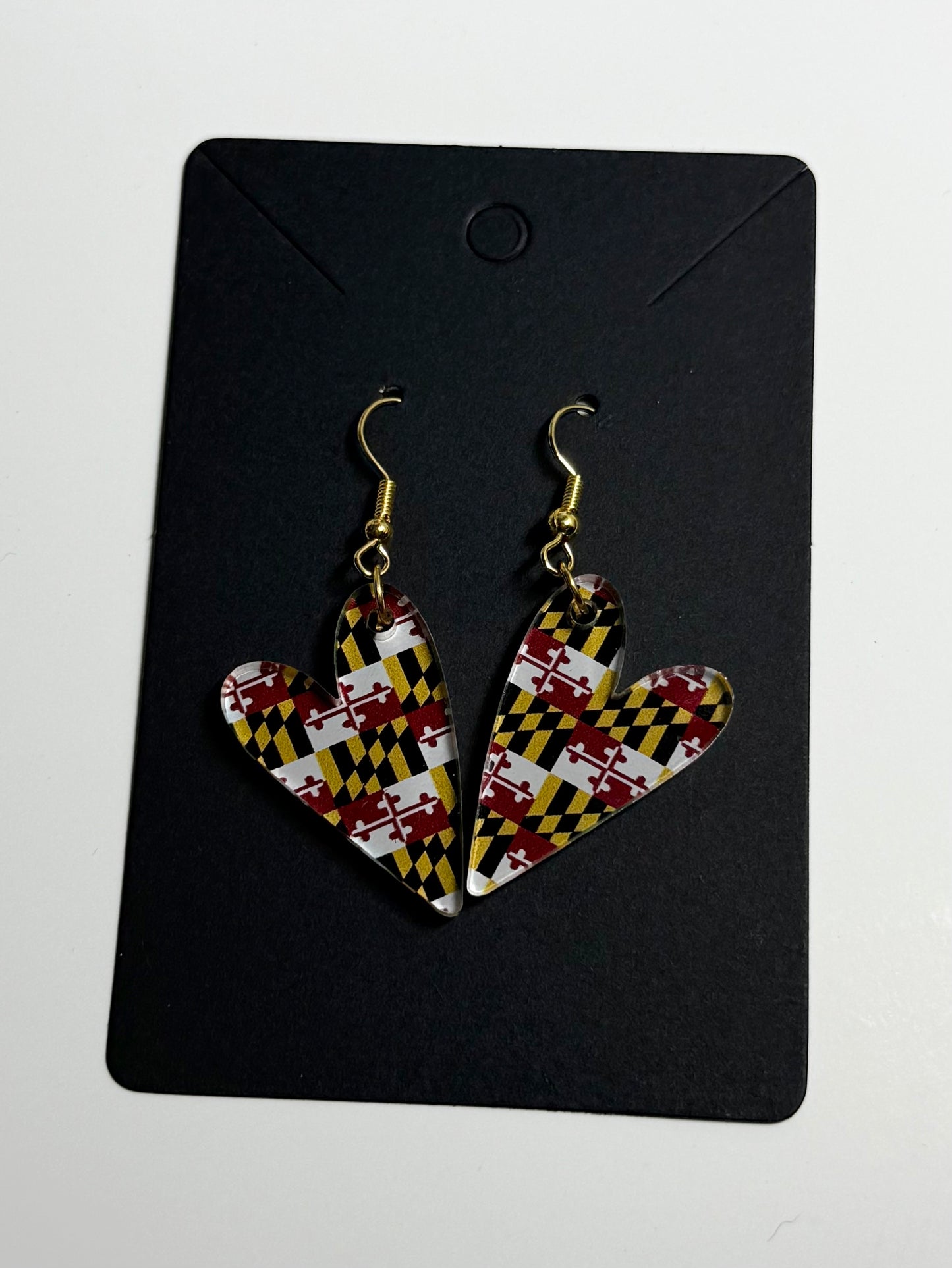 Maryland Flag Earrings- Laser Cut Acrylic