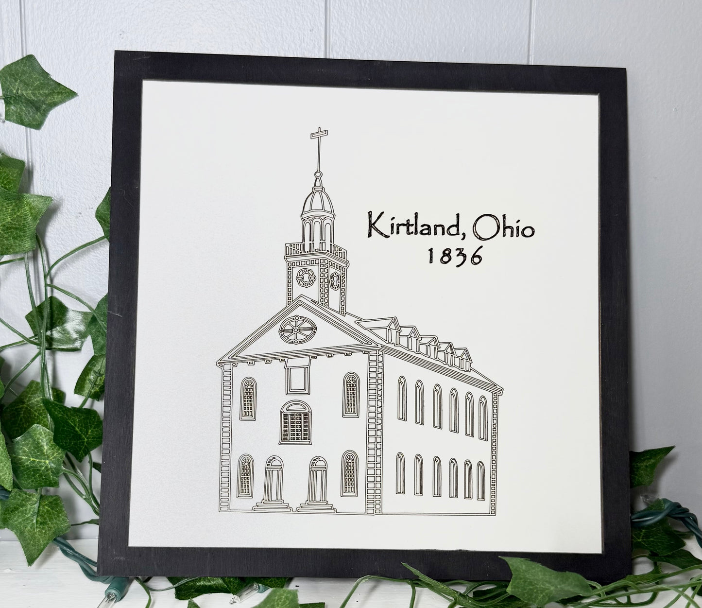 Historic Kirtland, Ohio Temple Sign LDS - Laser Engraved