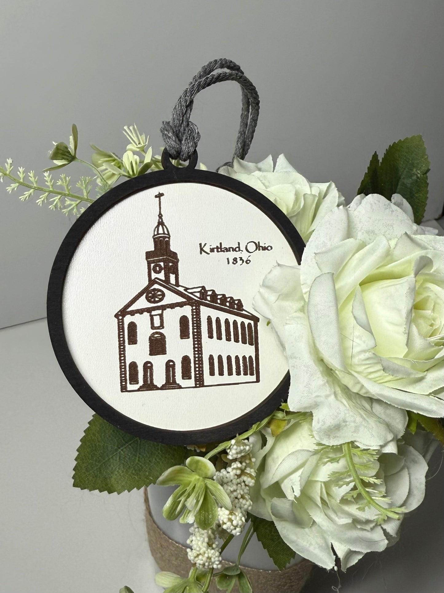 Kirtland Temple Ornament- white and Black
