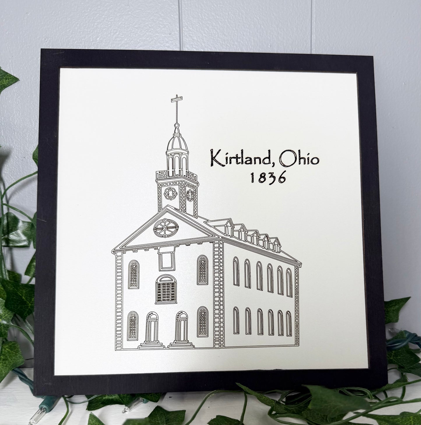 Historic Kirtland, Ohio Temple Sign LDS - Laser Engraved