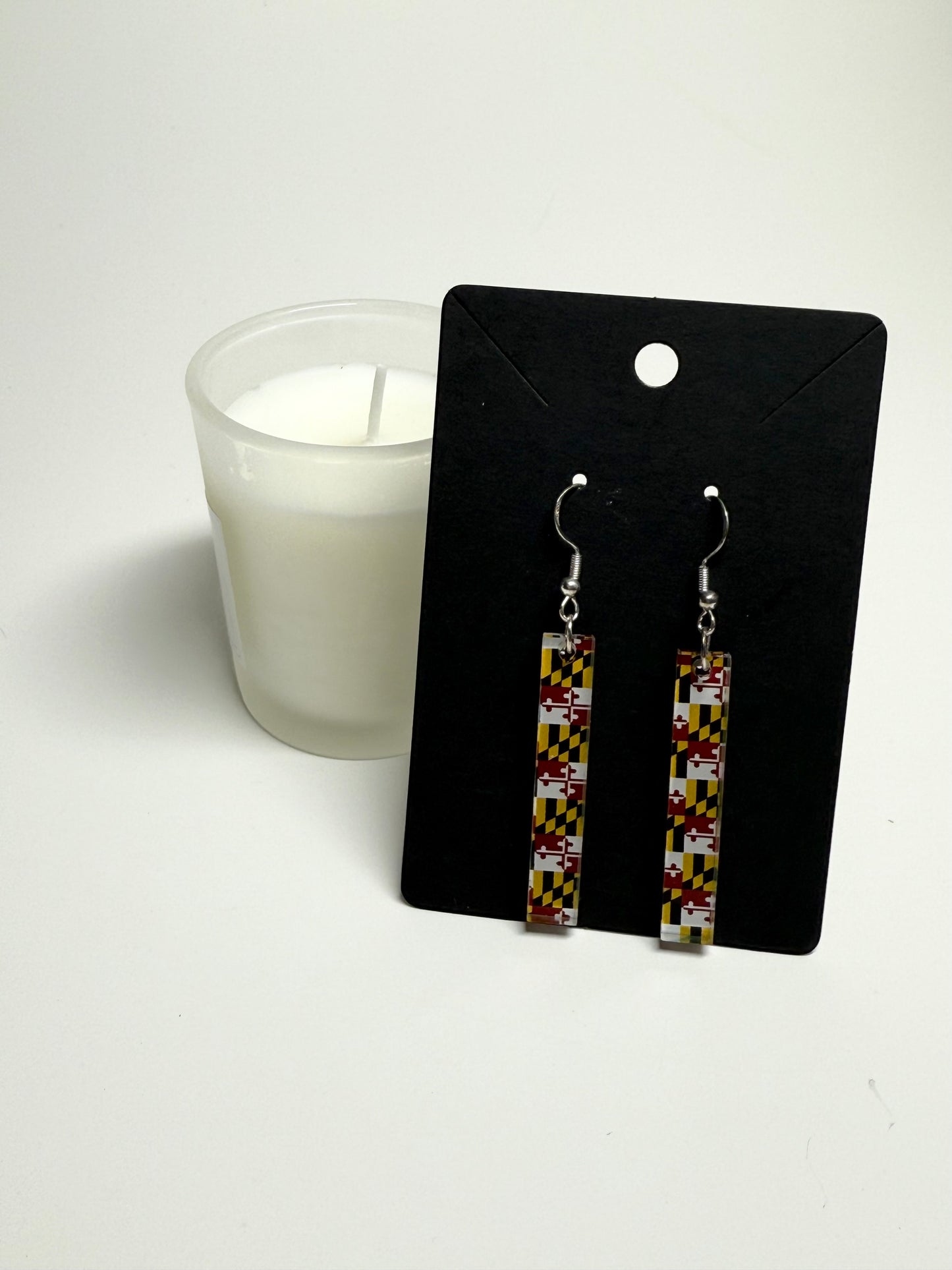Maryland Flag Earrings- Laser Cut Acrylic