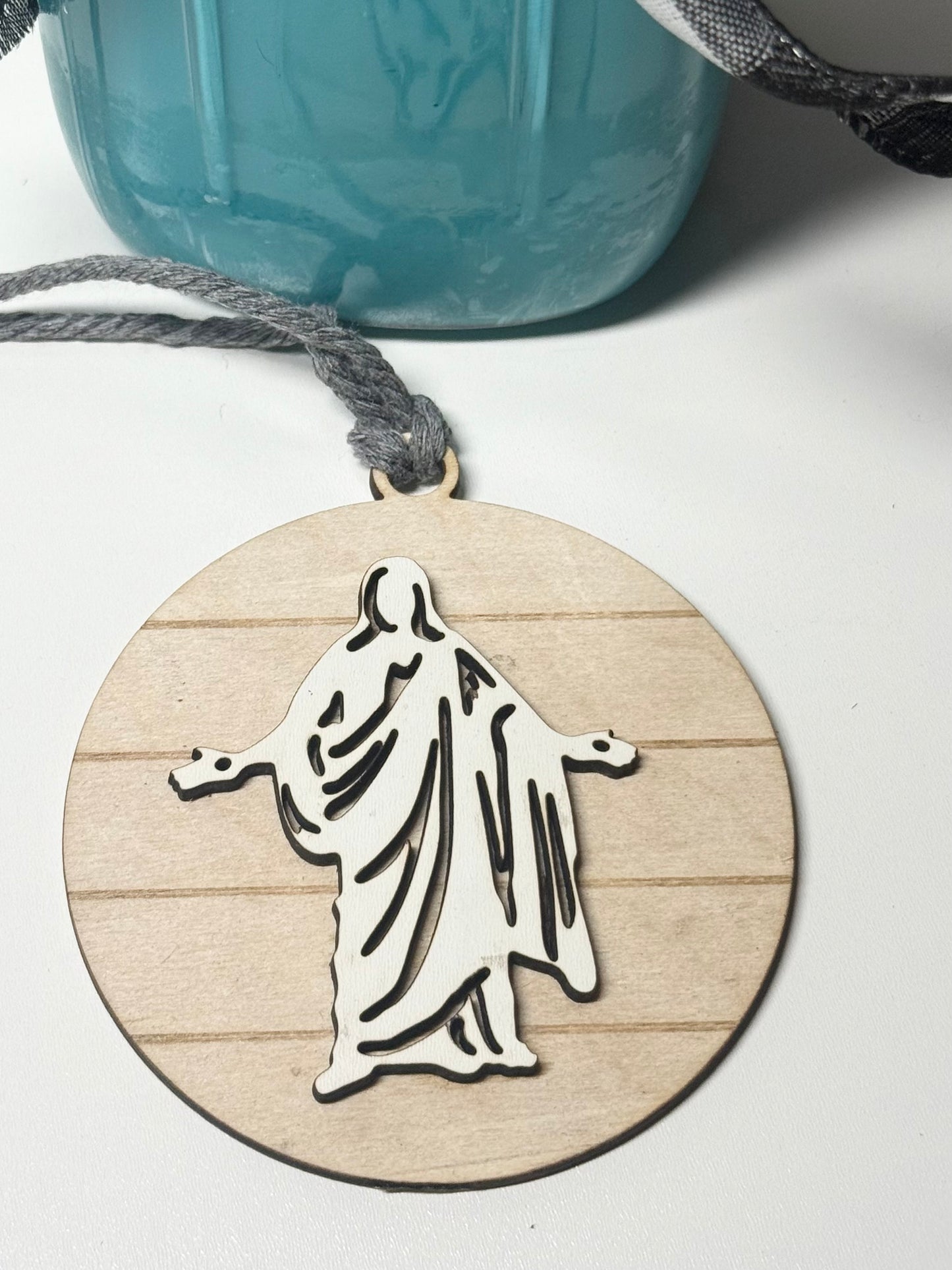 Christus Statue Wooden Ornament- Shiplap