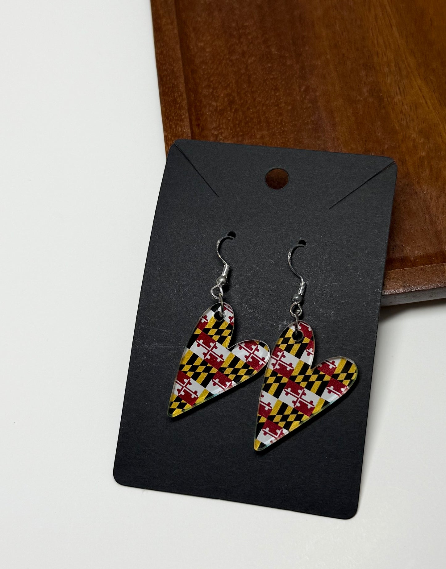 Maryland Flag Earrings- Laser Cut Acrylic