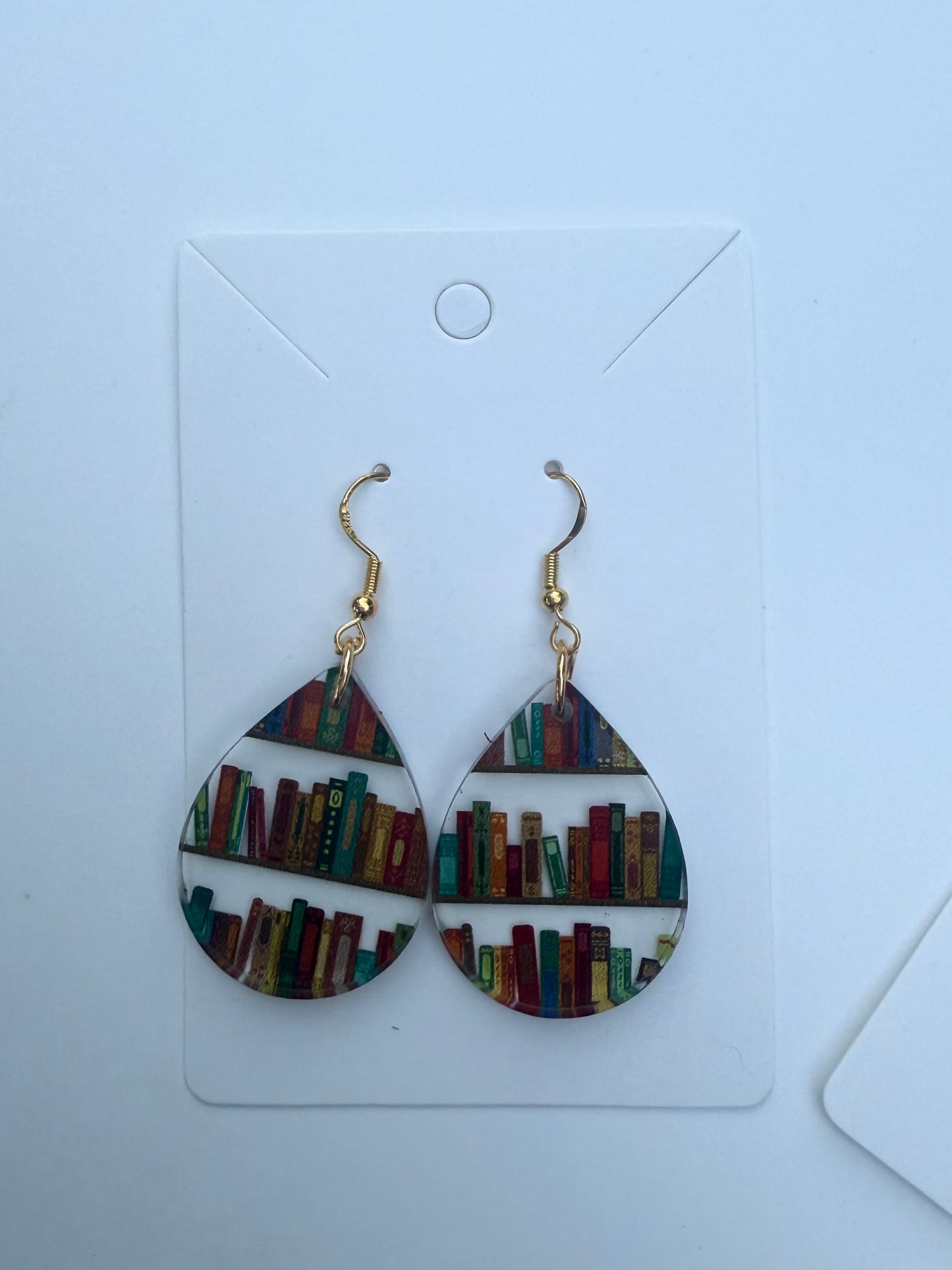 Book Lover’s Earrings – Acrylic Dangle Style
