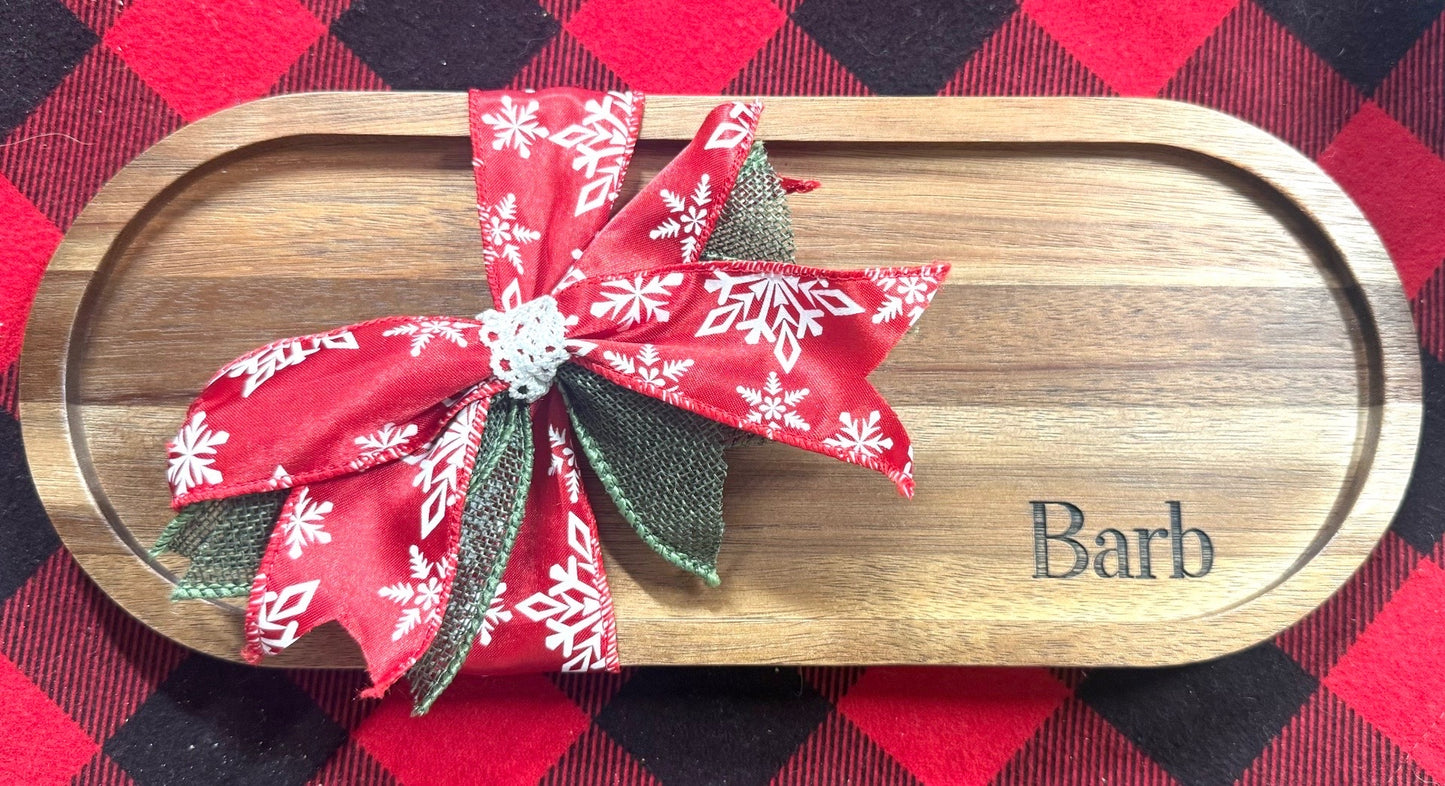 Rustic Jewelry Tray- Personalized Laser Engraved