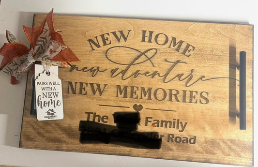 Custom made wooden serving tray