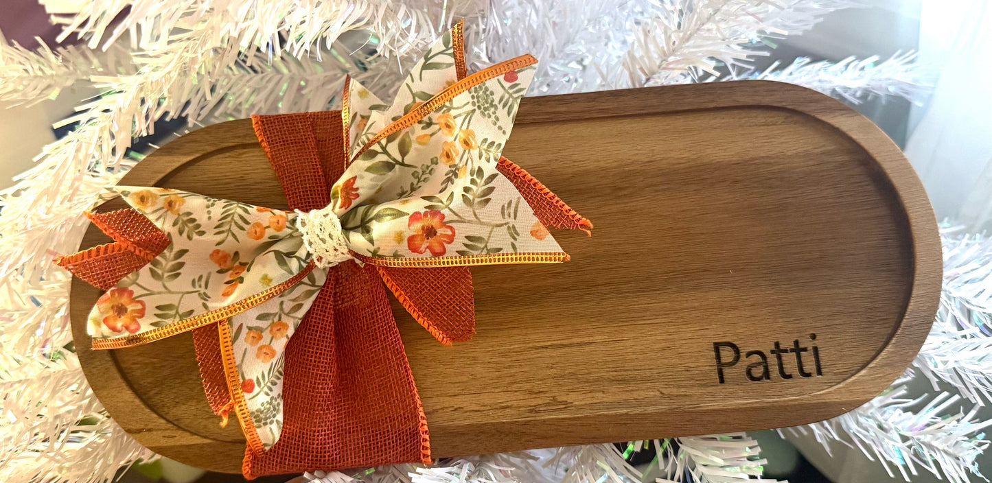 Rustic Jewelry Tray- Personalized Laser Engraved