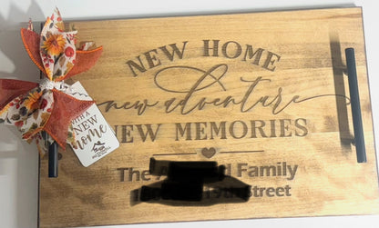 Custom made wooden serving tray