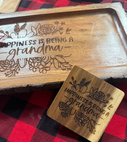 Custom Wooden Coasters – Personalized Engraved Drink Coasters- CUSTOM ORDER