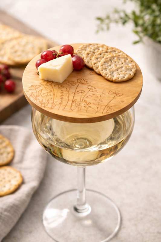 Wildflower Charcuterie Wine Glass Topper