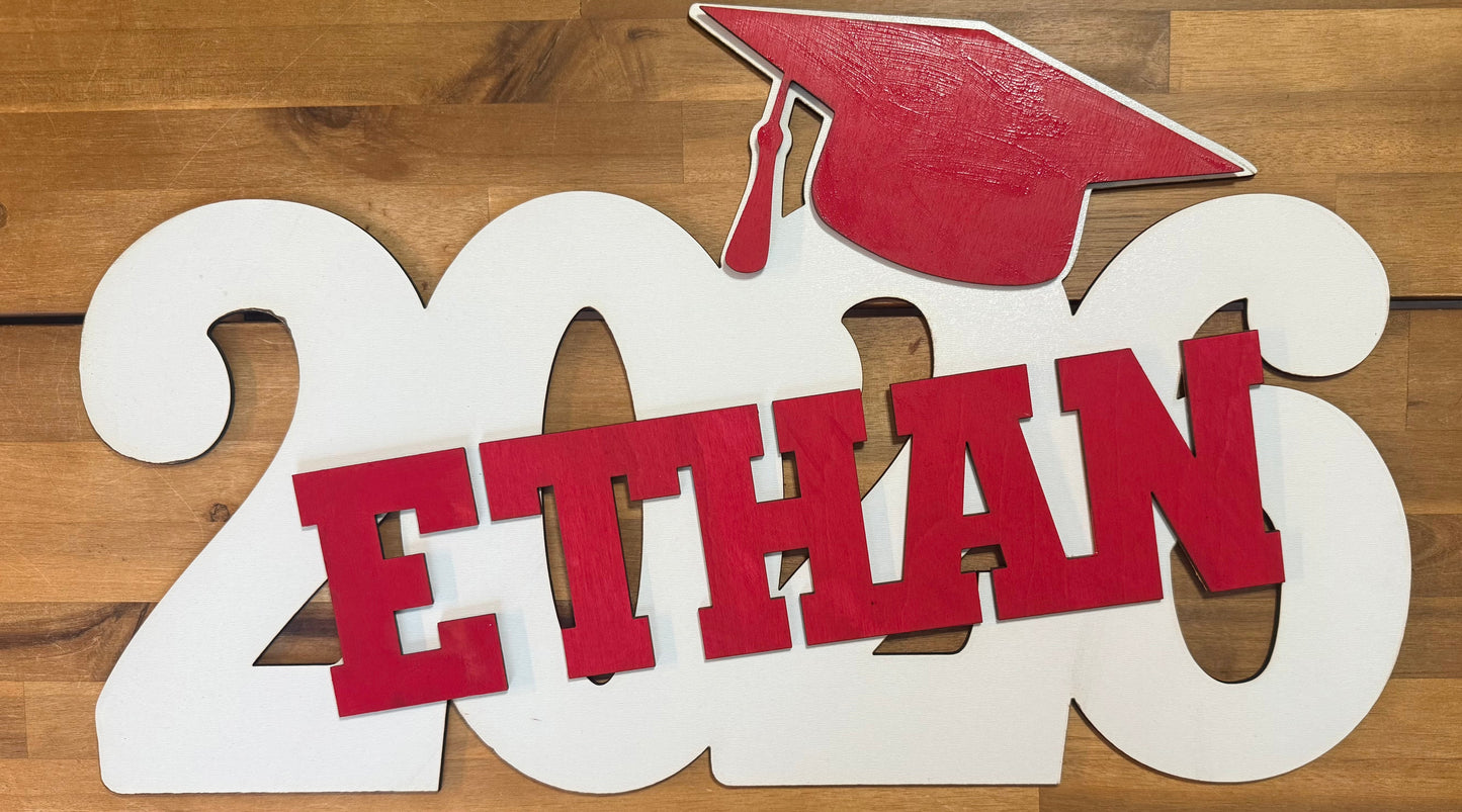 🎓 Personalized Graduation Name Sign – Class of 2026 🎓