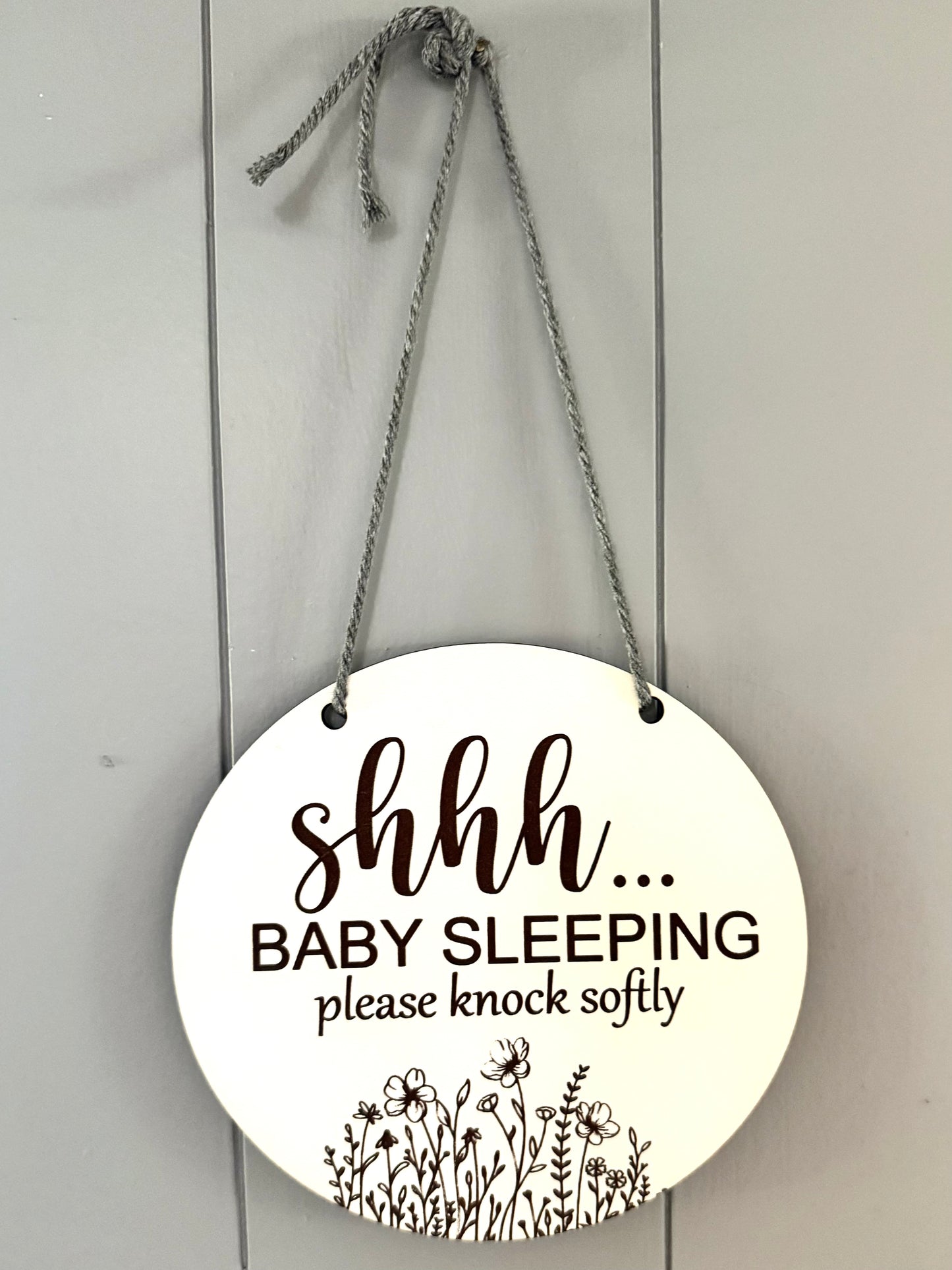 “Shhh… Baby Sleeping” Door Sign