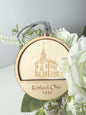 Kirtland Temple Ornament-  Double-Layer Wooden Design | Kirtland, Ohio 1836 (Copy)
