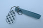 Golf Cart Acrylic Keychain with Blue Faux Leather Strap