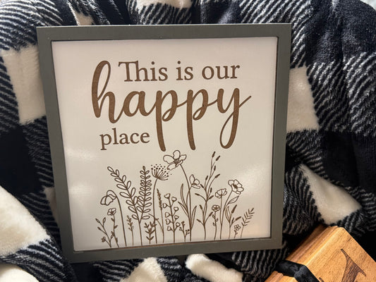 This Is Our Happy Place – Framed Wall Sign