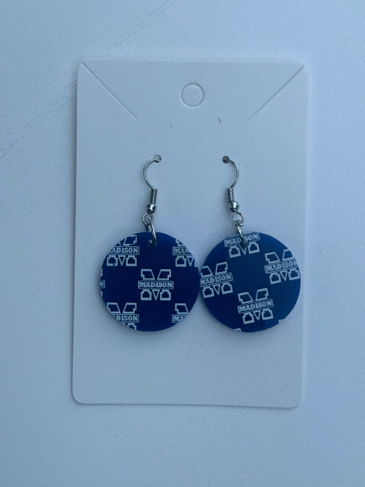 Madison 'Blue Streaks' Earrings - Acrylic Laser Cut