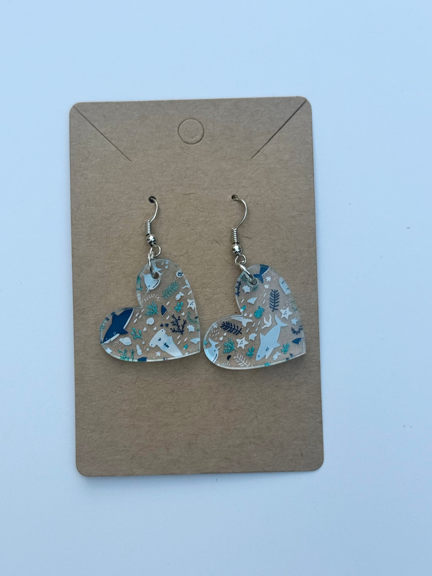 Shark Earrings perfect for Shark Week! Laser Cut