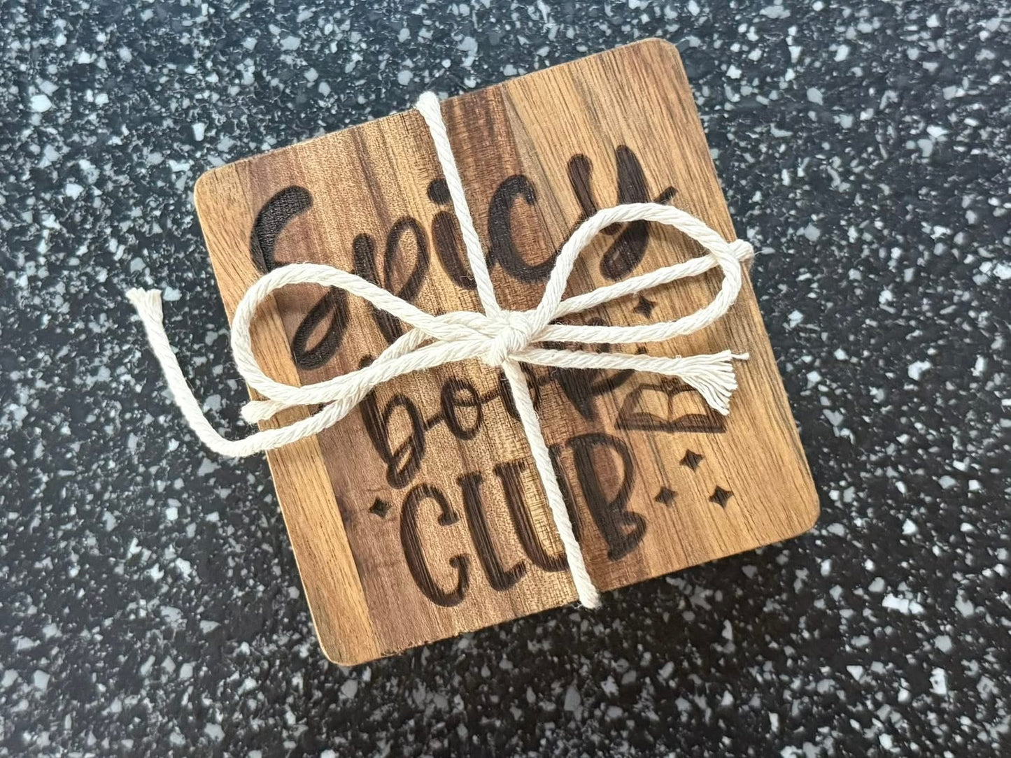 Custom Wooden Coasters – Personalized Engraved Drink Coasters- CUSTOM ORDER