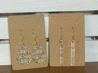 Easter Gnome Acrylic Earrings- Laser Cut