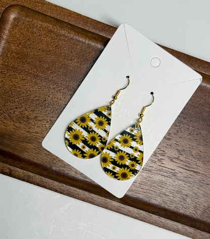 Sunflower Acrylic Dangle Earrings