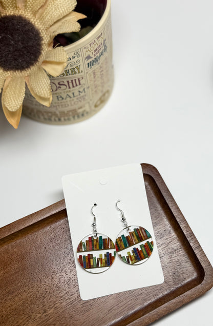 Book Lover’s Earrings – Acrylic Dangle Style