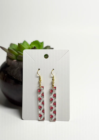 Geneva Eagles Clear Acrylic Earrings- Geneva Ohio