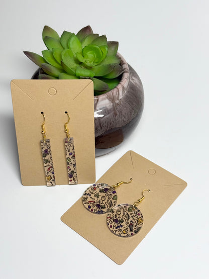 Wine Lover’s Earrings –  Acrylic Dangles