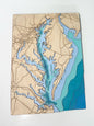 Chesapeake Bay Layered Wooden Map