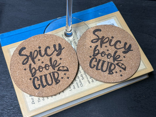 Spicy Book Club Cork Coasters