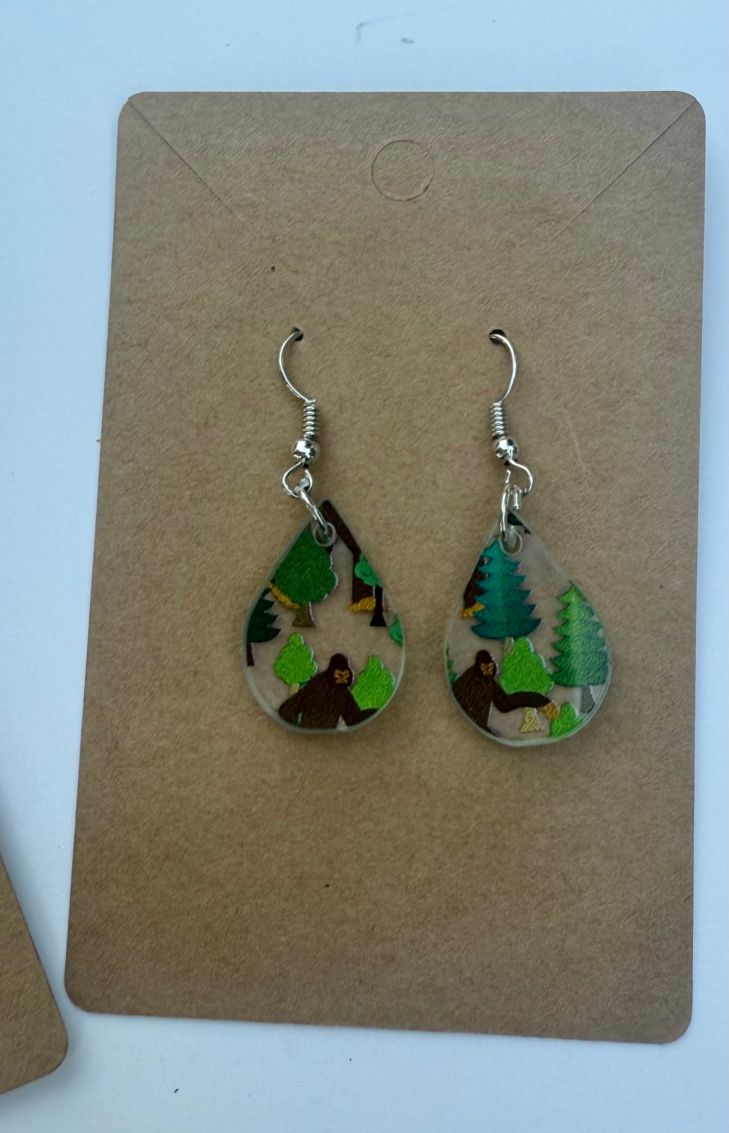 Bigfoot Earrings - Fun Laser Cut Acrylic Earrings