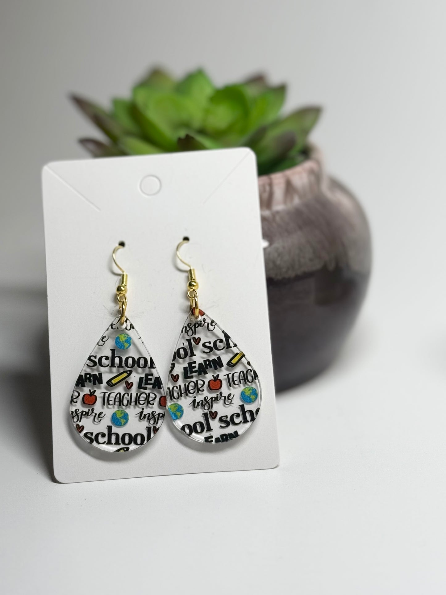 School Days - Teacher Appreciation Laser Cut Acrylic Earrings