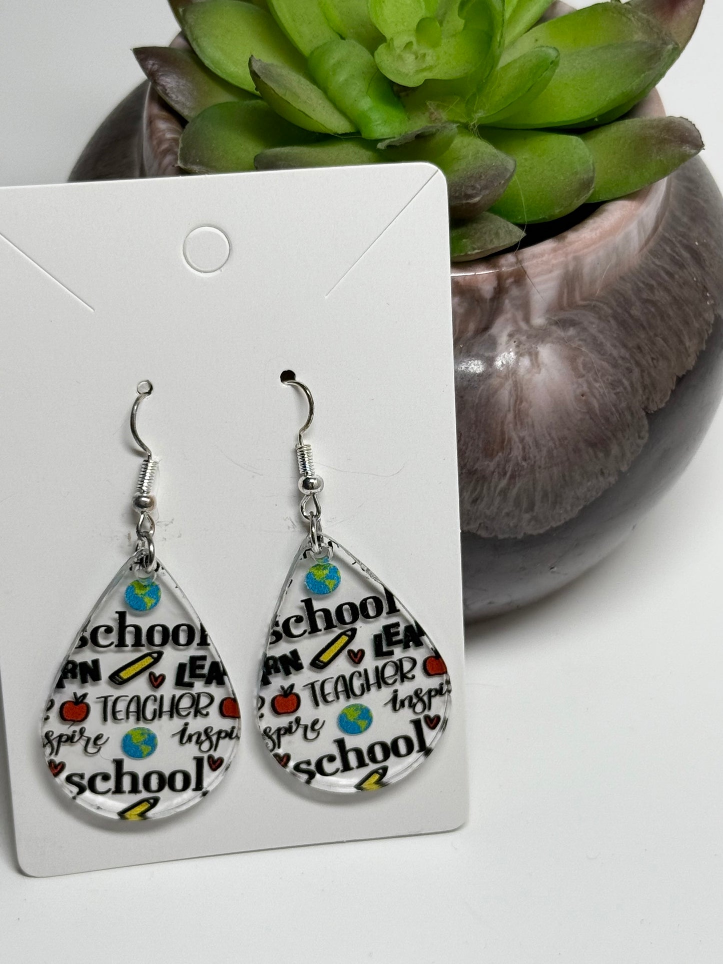 School Days - Teacher Appreciation Laser Cut Acrylic Earrings
