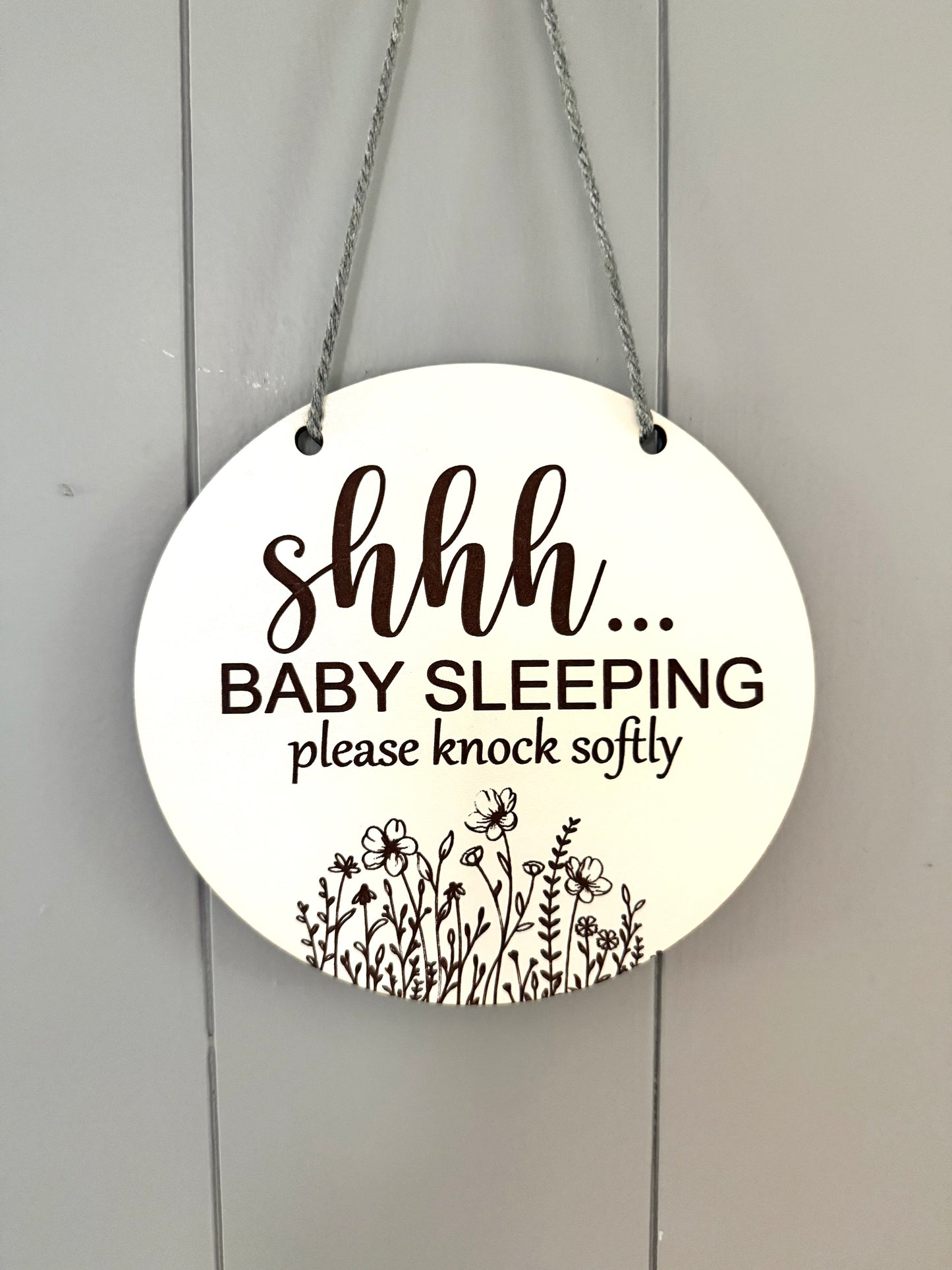“Shhh… Baby Sleeping” Door Sign
