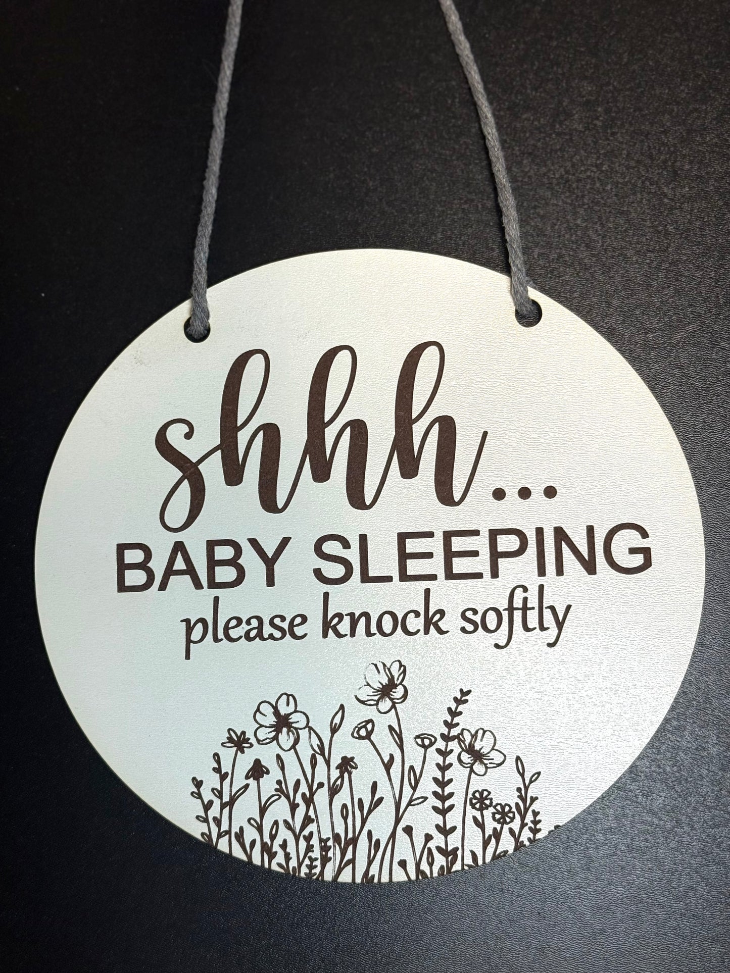 “Shhh… Baby Sleeping” Door Sign