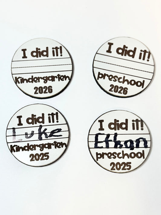 “I Did It!” Milestone Fridge Magnets