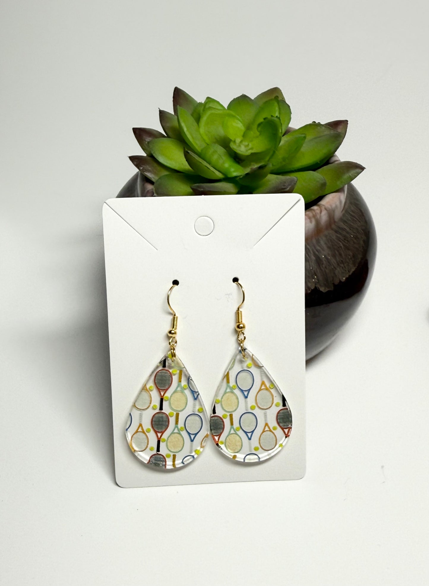 Tennis Racket  Earrings- Laser Cut