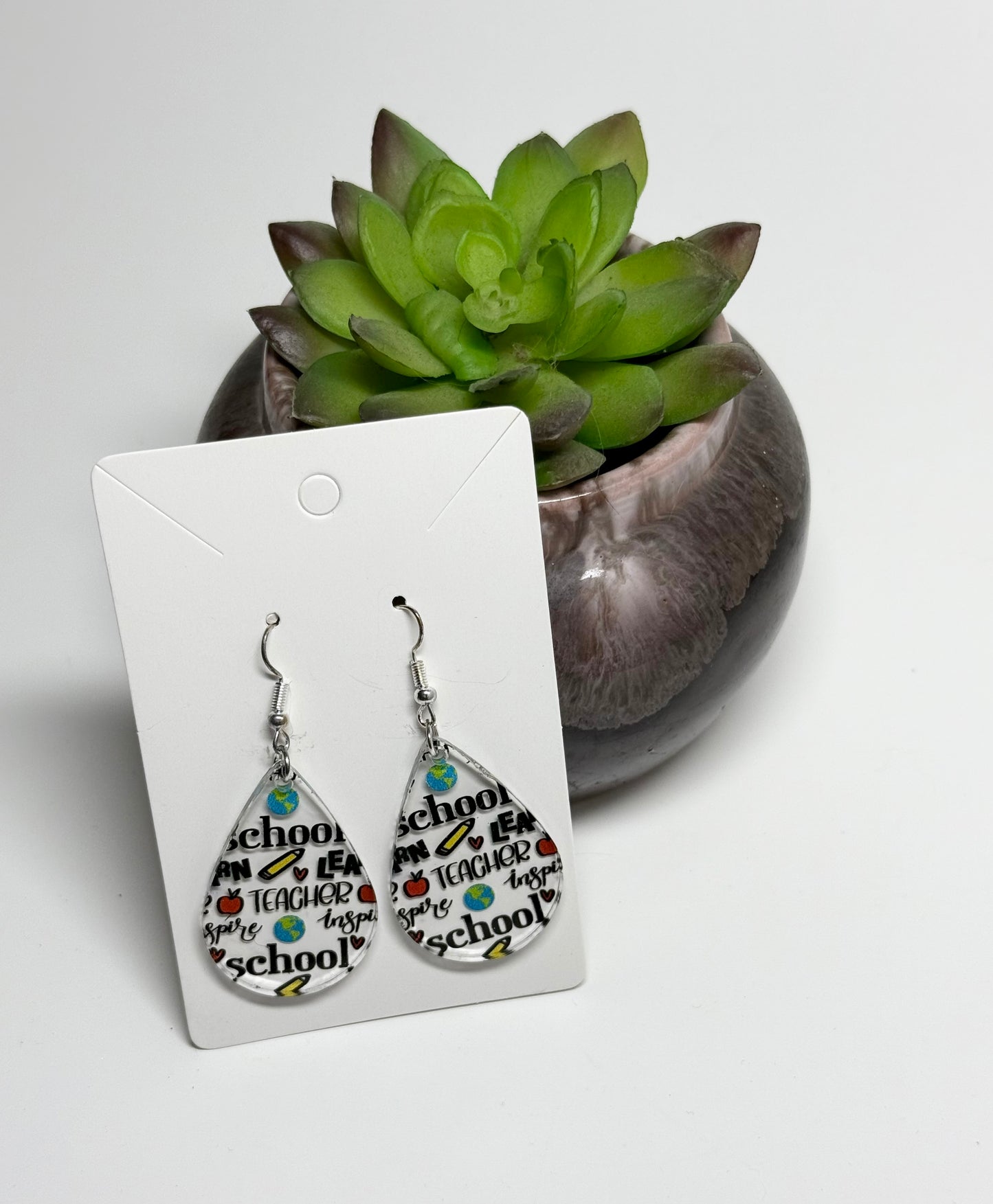 School Days - Teacher Appreciation Laser Cut Acrylic Earrings