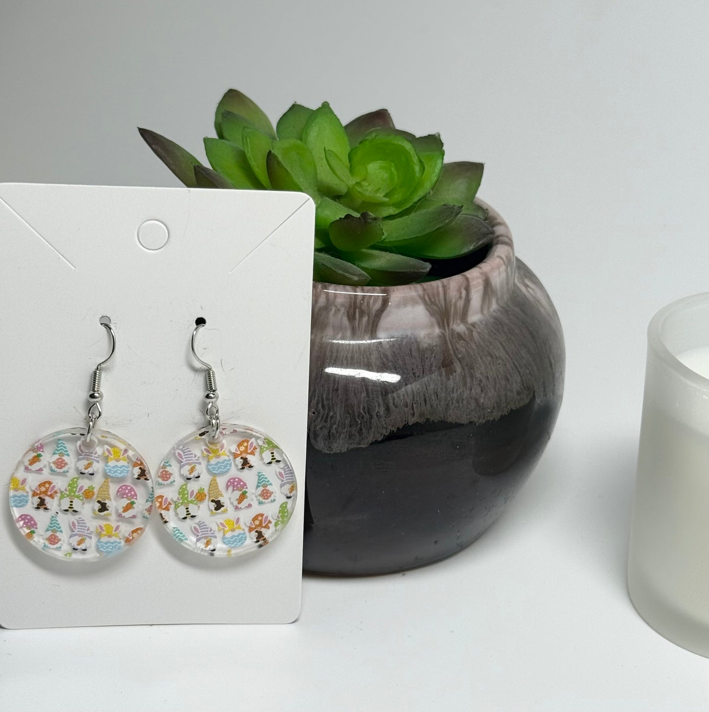 Easter Gnome Acrylic Earrings- Laser Cut