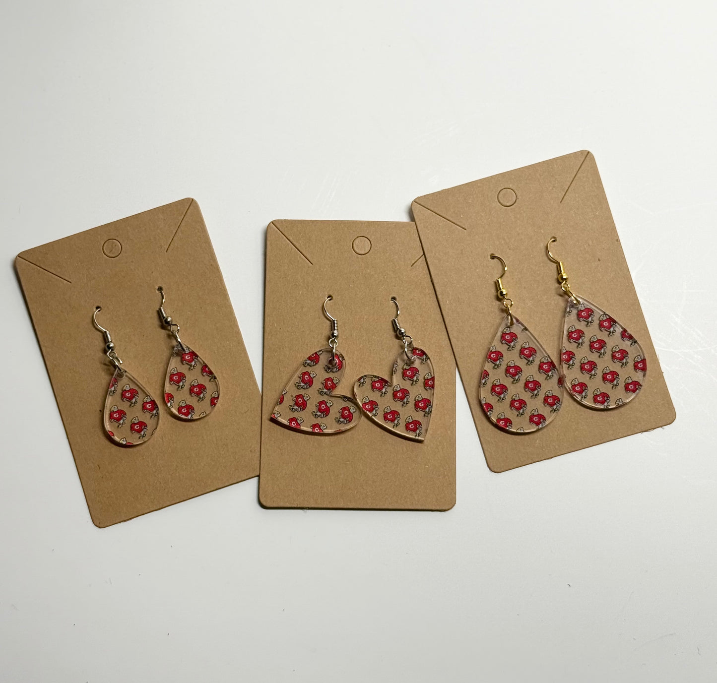 Geneva Eagles Clear Acrylic Earrings- Geneva Ohio