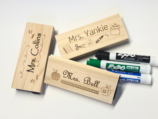 Custom Wooden Eraser - Teacher Appreciation Gift