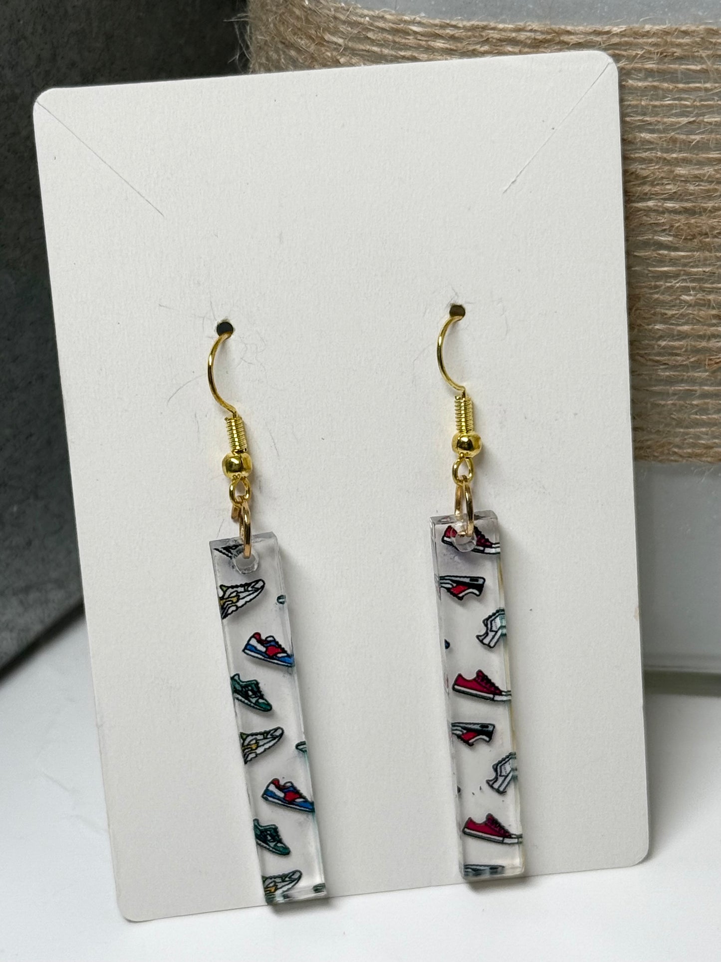 Sneakers Earrings - Clear Acrylic Earrings