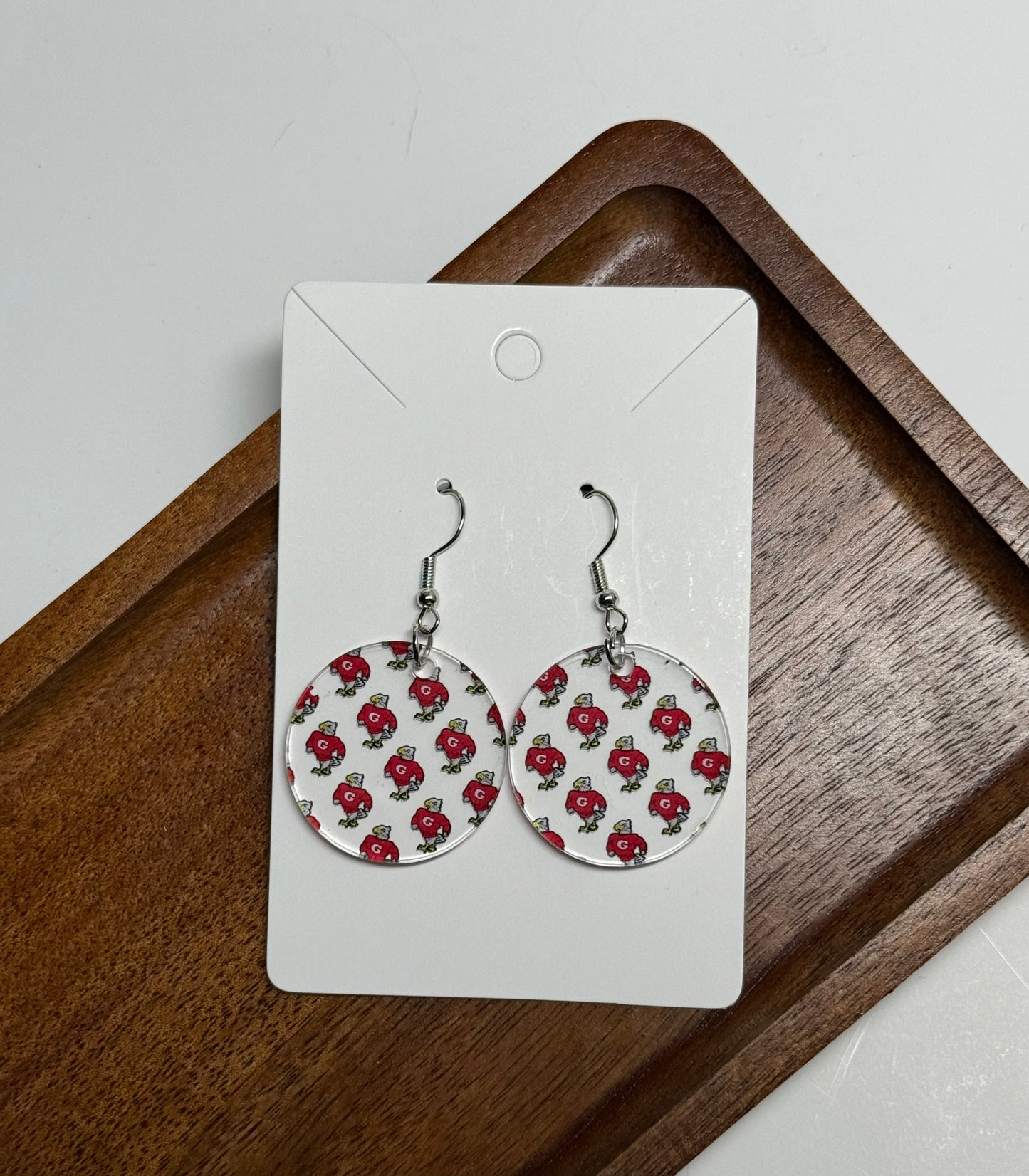 Geneva Eagles Clear Acrylic Earrings- Geneva Ohio