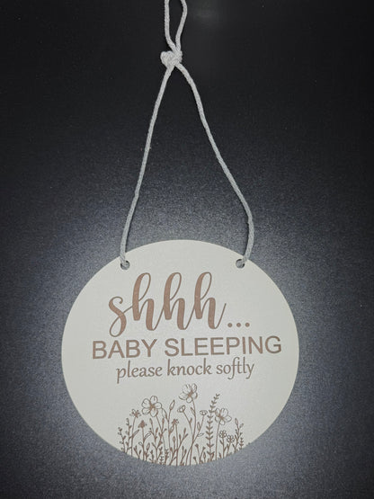 “Shhh… Baby Sleeping” Door Sign