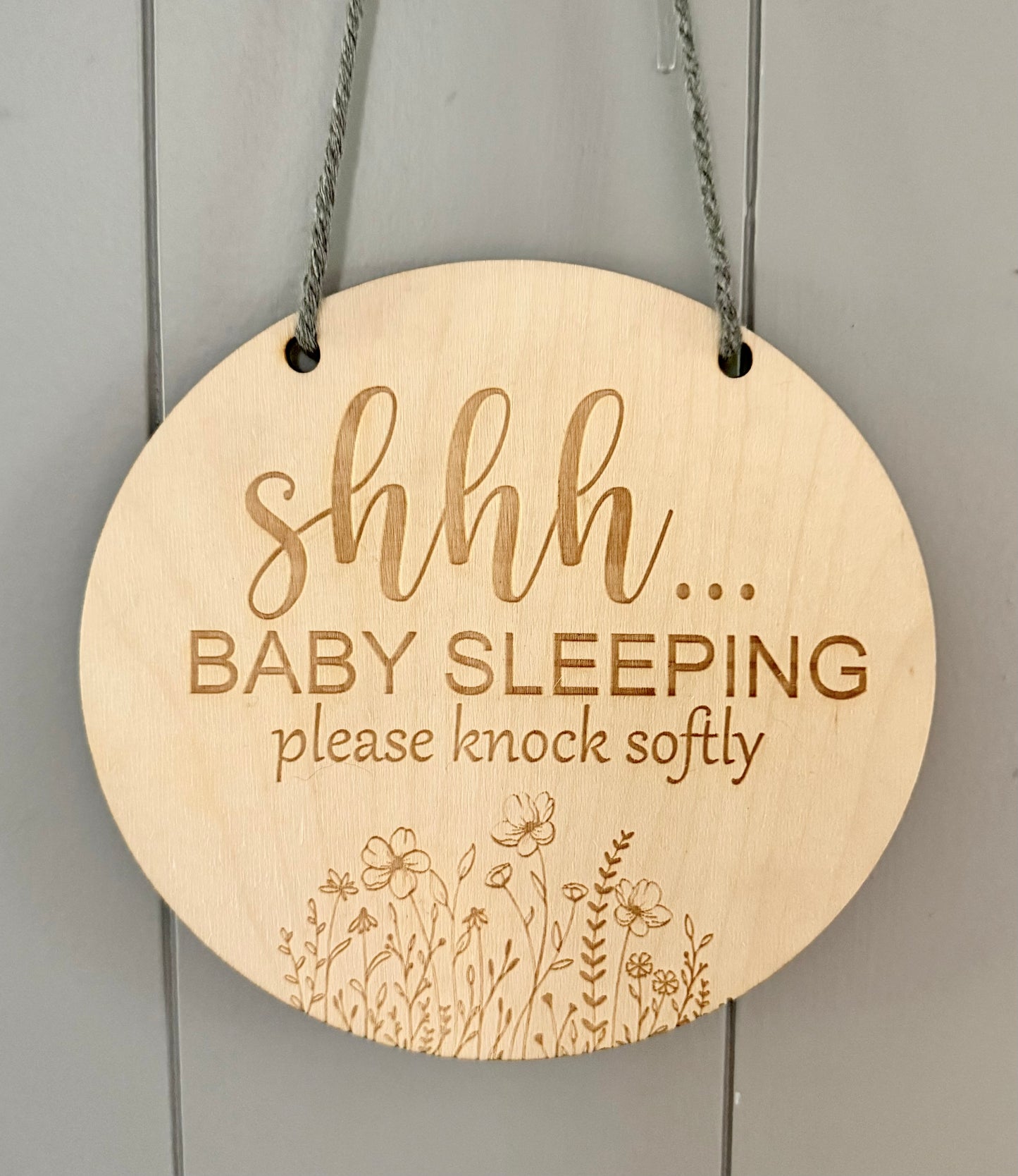 “Shhh… Baby Sleeping” Door Sign