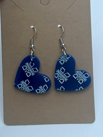 Madison 'Blue Streaks' Earrings - Acrylic Laser Cut